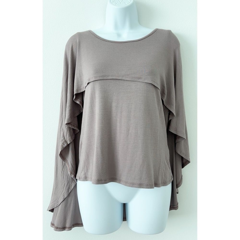NWT Blue Blush Cape Jersey Top Lavender Womens Size Medium